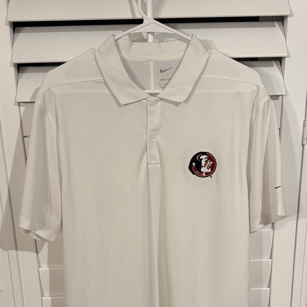 Nike White FSU Polo Shirt